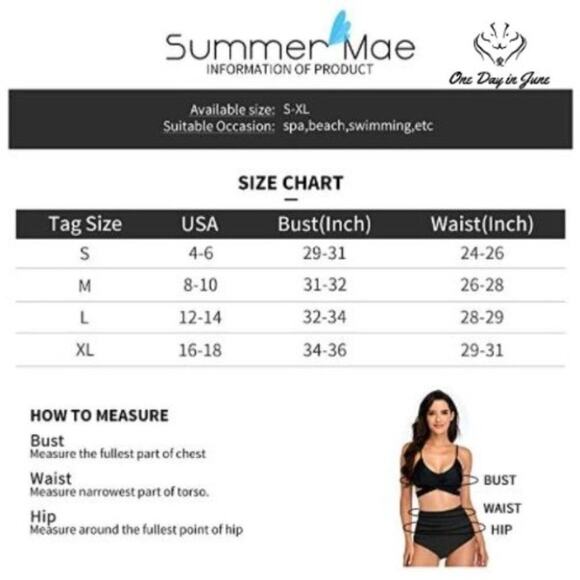 Summer Mae Criss Cross High Waist Bikini Size M - Picture 3 of 4